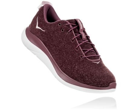 Hoka One One Hupana Flow Wool - Tenis Caminhada Mulher Rosa Marrom | PT-cmCg6g4